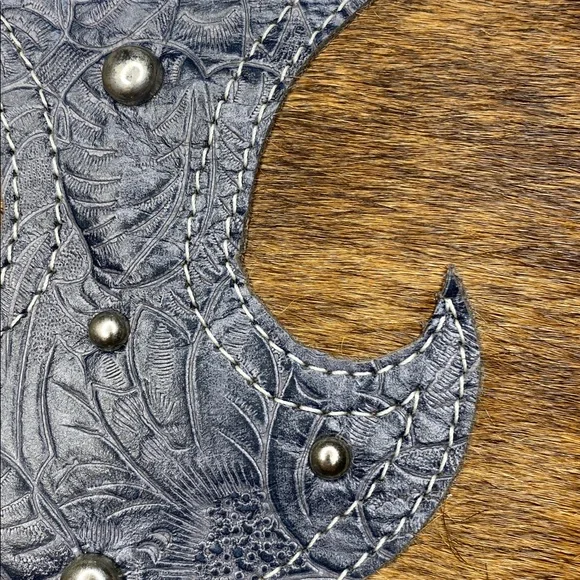 NWOT Dancing Cactus Designs Leather Hair Hide Bag - Picture 4 of 16